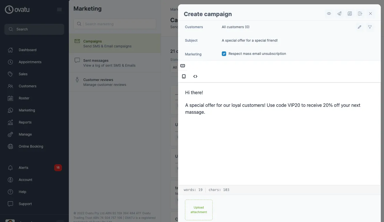 A new campaign notification being received